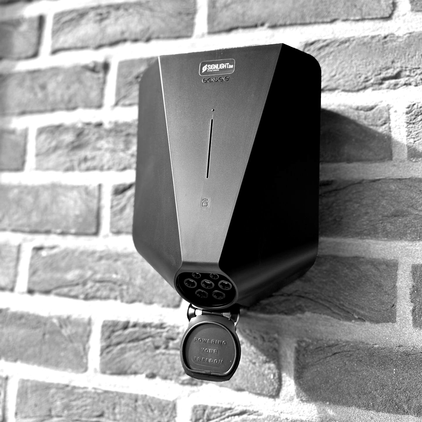 Installation d'une borne de recharge Easee par Signlight à Huy